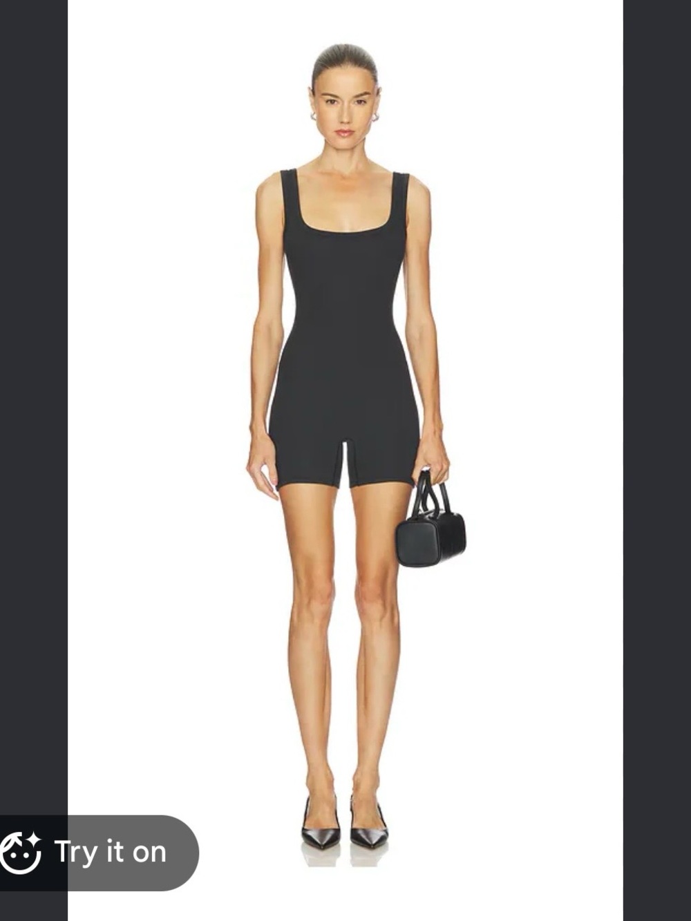 SKIMS cotton onesie jumpsuit black size S